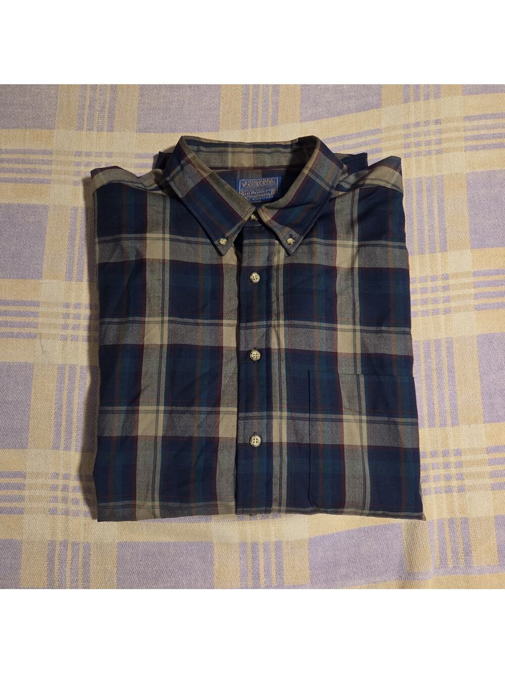 Vintage 70s 80s Sir Pendleton 100% Virgin Wool Shirt XL USA Made Soft Multicolor